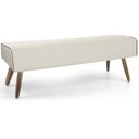 Ver imagem 1 de Recamier Decorativo com Pés de Madeira Viseo D02 120cm Linho Bege B-172 - Lyam Decor