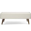 Ver imagem 2 de Recamier Decorativo com Pés de Madeira Viseo D02 120cm Linho Bege B-172 - Lyam Decor