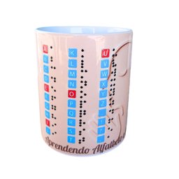 Caneca Exclusiva com Acessibilidade em Braile Aprendendo Alfabeto e Números - 2
