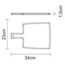 Ver imagem 5 de Fsc Tábua Retangular Tramontina Kitchen em Madeira Teca com Cabo 34x23 Cm Tramontina