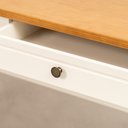 Ver imagem 7 de Conjunto 2 Peças Escrivaninha 120cm 2 Gavetas e Armário Multiuso Ananda CabeCasa MadeiraOriginals Off White Mel Branco