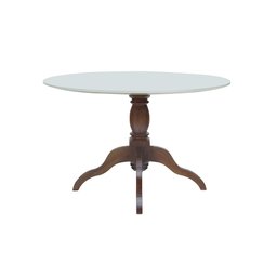 Conjunto Mesa Redonda Tampo com Vidro 120cm com 5 Cadeiras em X Prime Wood - 3