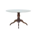 Ver imagem 3 de Conjunto Mesa Redonda Tampo com Vidro 120cm com 5 Cadeiras em X Prime Wood