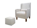Ver imagem 1 de Poltrona Amamentação Sophia C/puff Reto Boucle Bege - Montanaris Decor
