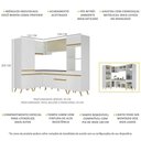 Ver imagem 4 de Armário de Cozinha Completa de Canto Veneza Multimóveis V2049 Branco/Dourado
