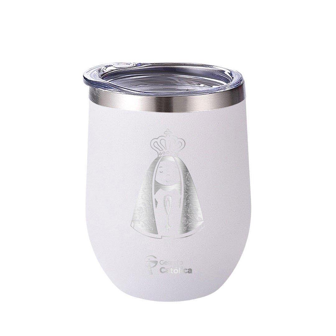 Copo Cuia Térmico Gc Nossa Senhora Branco 300ml