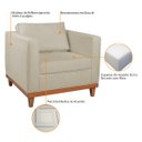 Ver imagem 4 de Poltrona Decorativa Europa Bouclé - Doce Sonho Móveis