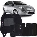 Ver imagem 2 de Jogo de Tapete Automotivo Carpete Fiat Punto 2012 À 2018 Soft Logo Bordado Preto 5 Peças S/m Soft Pr