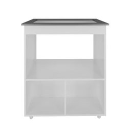 Balcão Cozinha para Cooktop 4 Bocas Multiuso Branco Elisa Gabinete - 3