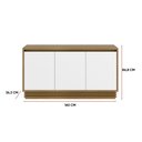 Ver imagem 3 de Buffet Aparador Sala de Jantar 160cm 3 Porta Liana Amêndoa/Off White T02-D'Rossi