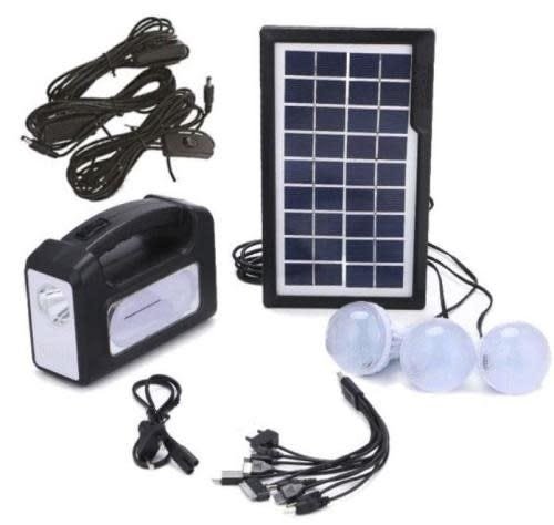 Kit Placa Solar com 3 Lâmpadas e Carregador de Celular - 1