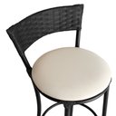 Ver imagem 4 de Conjunto de 4 Banquetas Alta Forts em Aço Carbono e Fibra Sintética