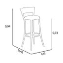 Ver imagem 4 de Kit 4 Banquetas Forts Alta Fibra Sintética Para Área De Festa, Edícula, Restaurante, Lanchonete, Bal