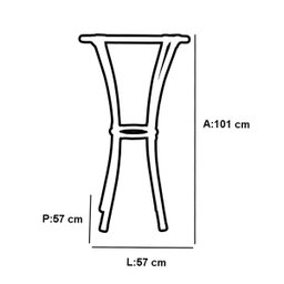 Conjunto de Banquetas Alta e Bistrô (sem Vidro) de Aço Carbono - 6