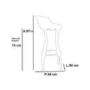 Ver imagem 6 de Bistrô Conforto Sem Vidro 2 Banquetas Fibra Sintética Tab./Gelo