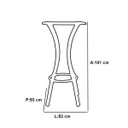Ver imagem 5 de Bistrô Conforto Sem Vidro 2 Banquetas Fibra Sintética Tab./Gelo