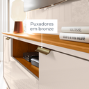 Ver imagem 6 de Home Theater Rack Nilo para Tv 75" com Rodízios - Cinamomo/off White Madetec