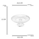 Ver imagem 2 de Prato para Bolo de Cristal com Pé Redondo Geneva 30cm X 13cm - Wolff