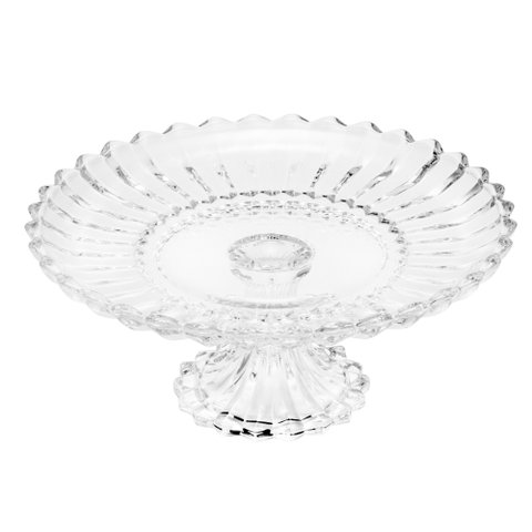 Prato para Bolo de Cristal com Pé Redondo Geneva 30cm X 13cm - Wolff