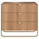Ver imagem 6 de Cômoda Quarto Solteiro 90cm 3 Gavetas Mario Hanover/dourado A10 - Mpozenato