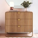 Ver imagem 1 de Cômoda Quarto Solteiro 90cm 3 Gavetas Mario Hanover/dourado A10 - Mpozenato
