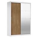 Ver imagem 1 de Guarda Roupa Casal Riva 22515k com Espelho Branco Amêndola Touch Flex - Demóbile