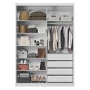 Ver imagem 3 de Guarda Roupa Casal Riva 22515k com Espelho Branco Amêndola Touch Flex - Demóbile