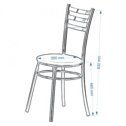 Cadeira para Cozinha Assento Estofado 404 - 4 Cadeira para Cozinha Assento Estofado 404 - 4