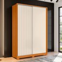 Ver imagem 2 de Guarda Roupa Frizatto com 2 Portas de Correr e 3 Gavetas Cinamomo/off White