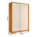 Ver imagem 3 de Guarda Roupa Frizatto com 2 Portas de Correr e 3 Gavetas Cinamomo/off White