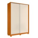 Ver imagem 1 de Guarda Roupa Frizatto com 2 Portas de Correr e 3 Gavetas Cinamomo/off White