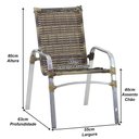 Ver imagem 4 de Jogo Mesa e 5 Cadeiras Adaptada Alumínio Piscina Área Jardim Cappuccino