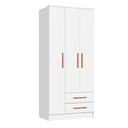 Ver imagem 2 de Guarda-Roupa 3 Portas 2 Gavetas Moscou Branco/Line