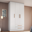Ver imagem 1 de Guarda-Roupa 3 Portas 2 Gavetas Moscou Branco/Line