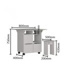 Ver imagem 5 de Mesa Tampo Dobrável 4 Bancos Nova Mobile