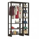 Ver imagem 1 de Guarda-roupa Closet 2 Peças com 1 Cabideiro e 9 Nichos Yes Nova Mobile