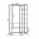 Ver imagem 2 de Guarda-roupa Closet 2 Peças com 1 Cabideiro e 9 Nichos Yes Nova Mobile