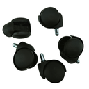 Ver imagem 2 de Kit 05 Rodízios Giratórias Pu/nylon Cadeira Escritório Game