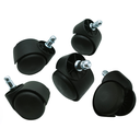 Ver imagem 4 de Kit 05 Rodízios Giratórias Pu/nylon Cadeira Escritório Game