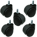 Ver imagem 1 de Kit 05 Rodízios Giratórias Pu/nylon Cadeira Escritório Game