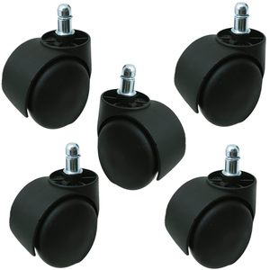 Kit 05 Rodízios Giratórias Pu/nylon Cadeira Escritório Game