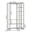 Ver imagem 2 de Guarda-roupa Closet 2 Peças com 1 Cabideiro e 9 Nichos Yes Nova Mobile