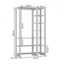 Ver imagem 2 de Guarda-roupa Closet 2 Peças com 1 Cabideiro e 9 Nichos Yes Nova Mobile