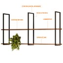 Ver imagem 4 de Kit 02 Prateleiras Decorativas Industrial Multiuso 135cm Design D01 Demolição - Lyam Decor
