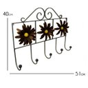 Ver imagem 2 de Cabide de Ferro Artesanal para Quarto Pendurador de Bolsa e Roupas com Flor Libertas Rosas Artesanat