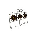 Ver imagem 1 de Cabide de Ferro Artesanal para Quarto Pendurador de Bolsa e Roupas com Flor Libertas Rosas Artesanat