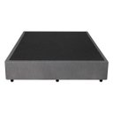 Ver imagem 3 de Cama Box Casal 138x188x26cm Courino Linho Cinza