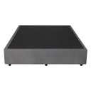 Ver imagem 3 de Cama Box Casal 138x188x26cm Courino Linho Cinza