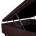 Ver imagem 6 de Cama Box Baú Casal 138x188x42cm Courino Linho com Pistão a Gás