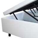 Ver imagem 5 de Cama Box Baú King 193x203x42cm Courino Linho Branco com Pistão a Gás